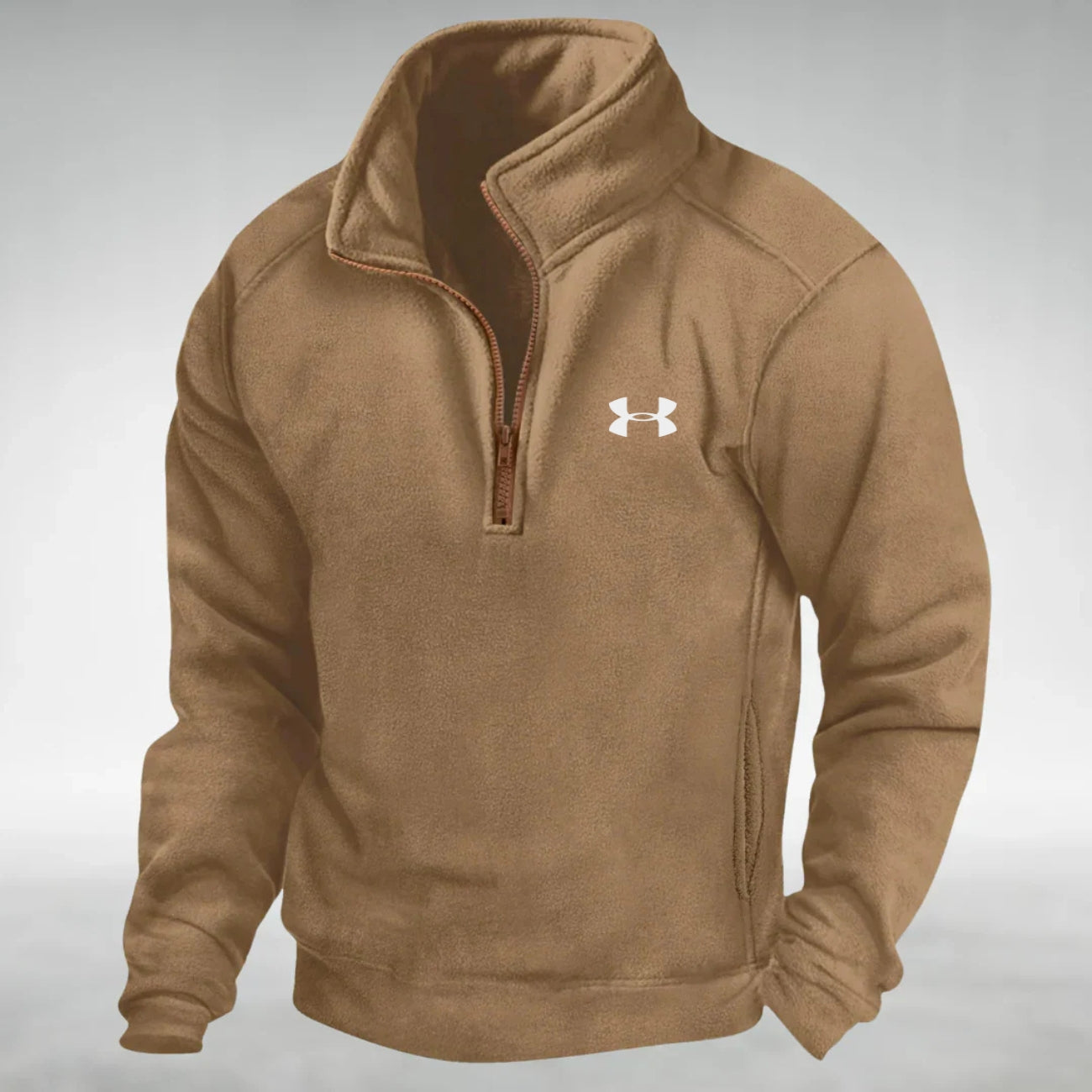 Maglione in pile con mezza zip - SALDI