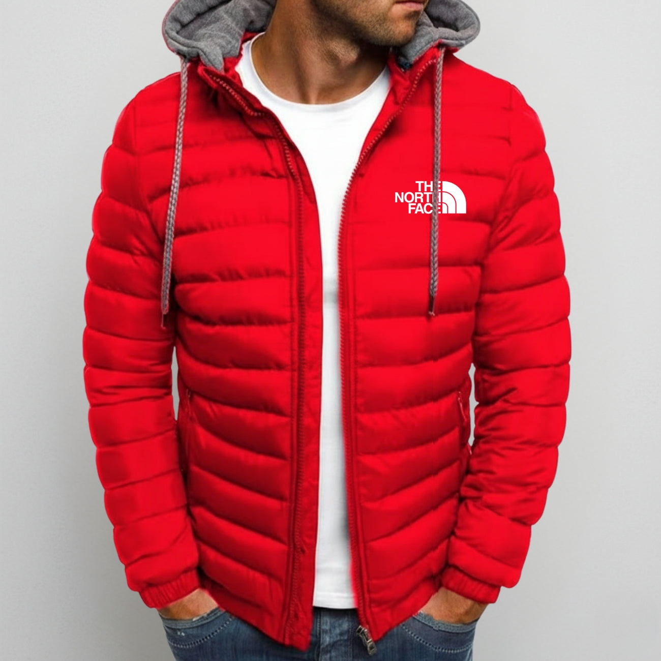 Calda giacca imbottita con cappuccio - Saldi