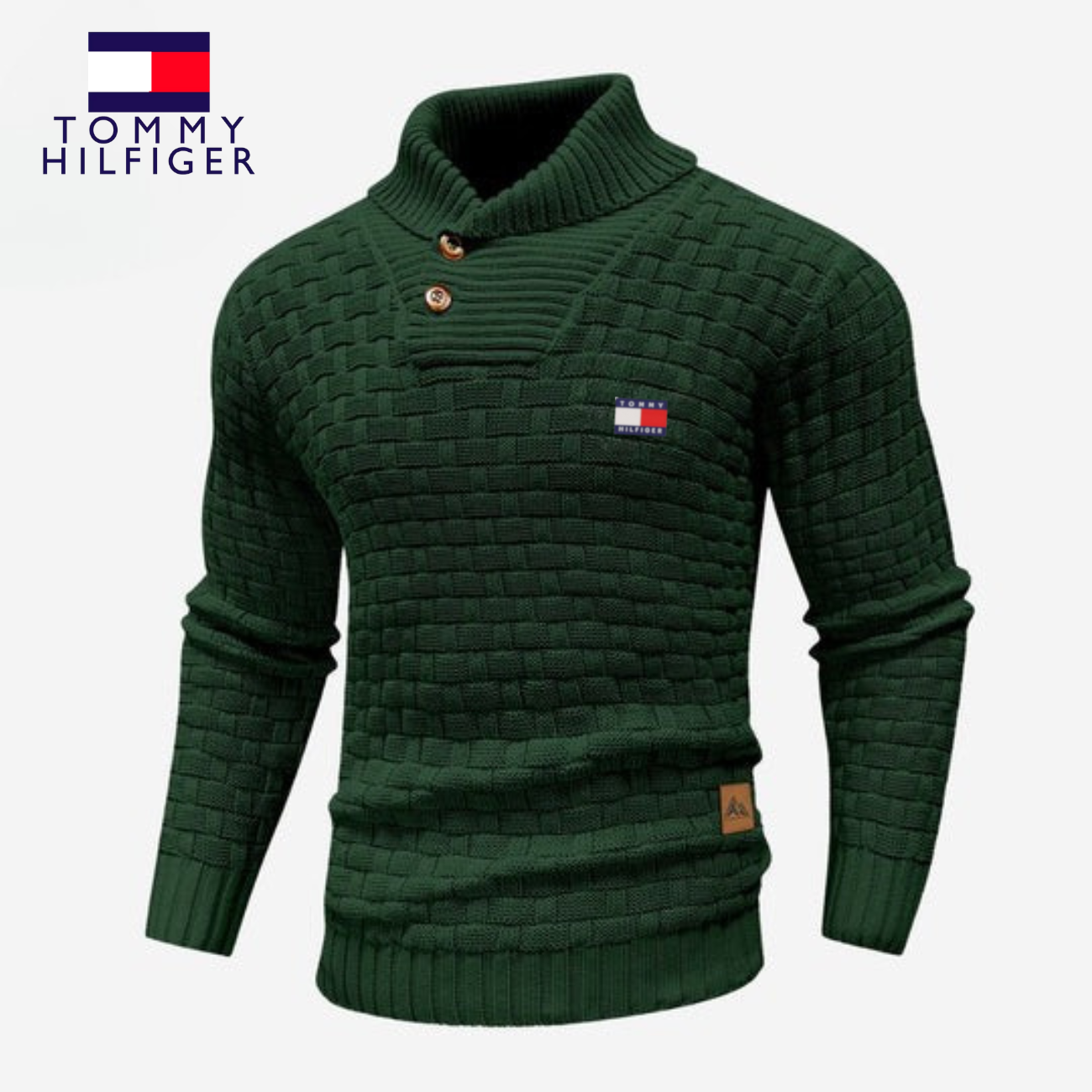 Maglione Lavorato a Maglia con Collo a Bottoni - PREZZO DI SVENDITA