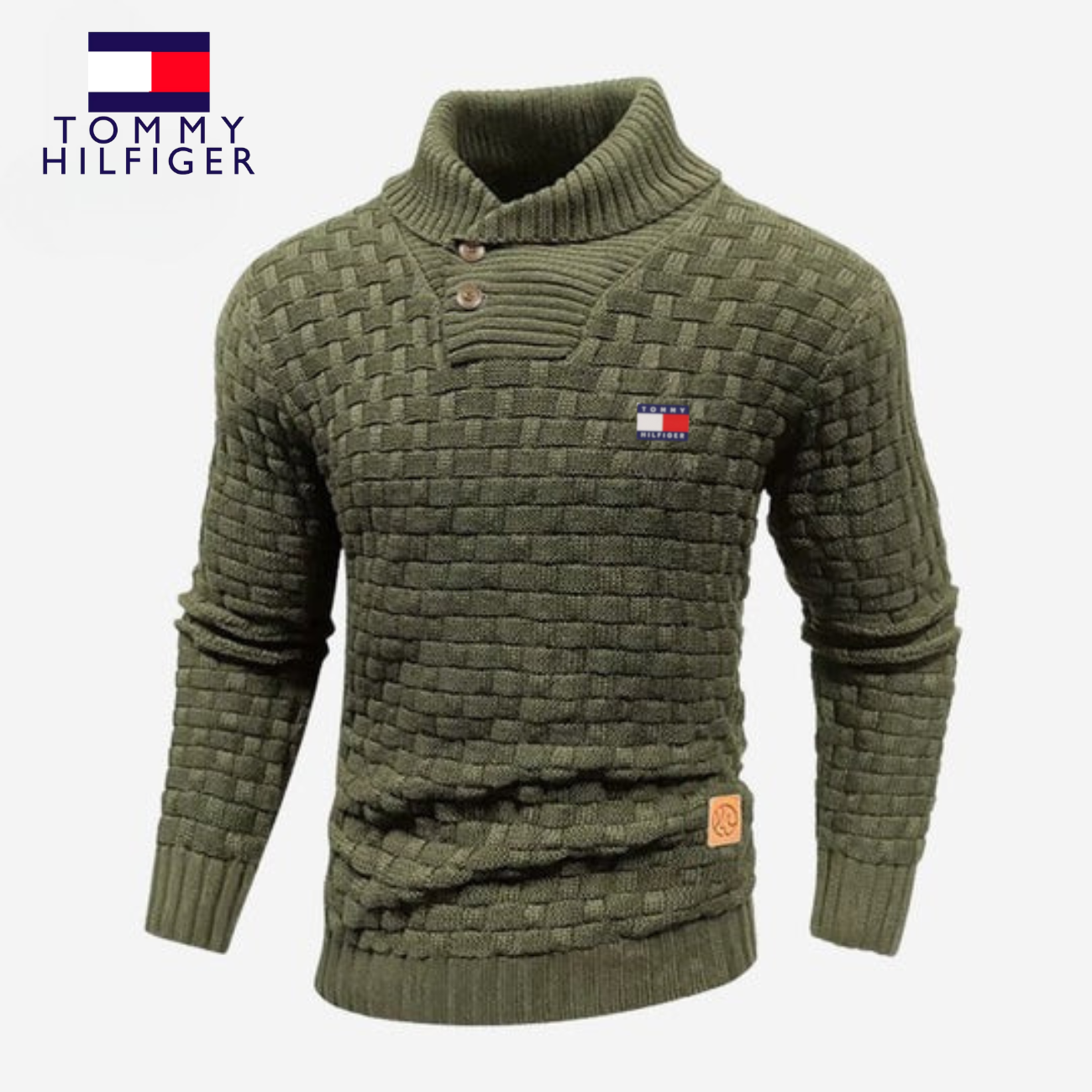 Maglione Lavorato a Maglia con Collo a Bottoni - PREZZO DI SVENDITA