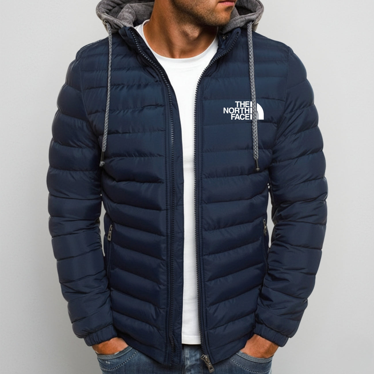 Calda giacca imbottita con cappuccio - Saldi