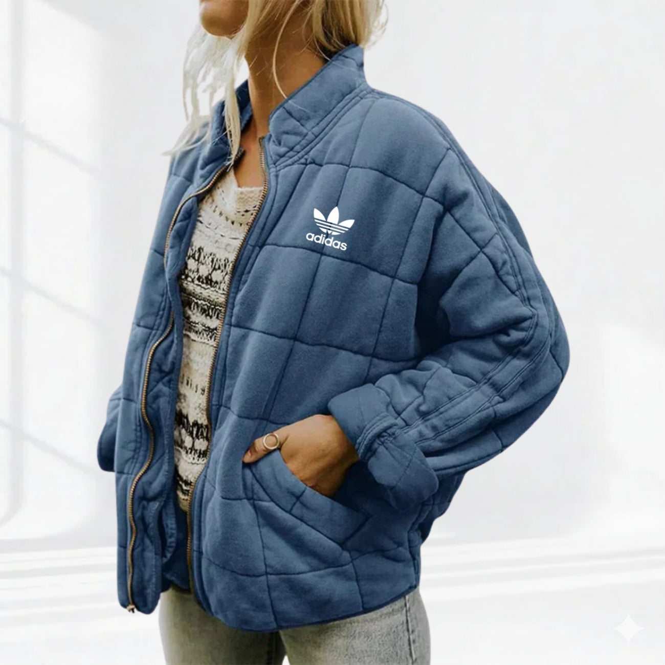 Accogliente Giacca in Pile Trapuntata - Saldi