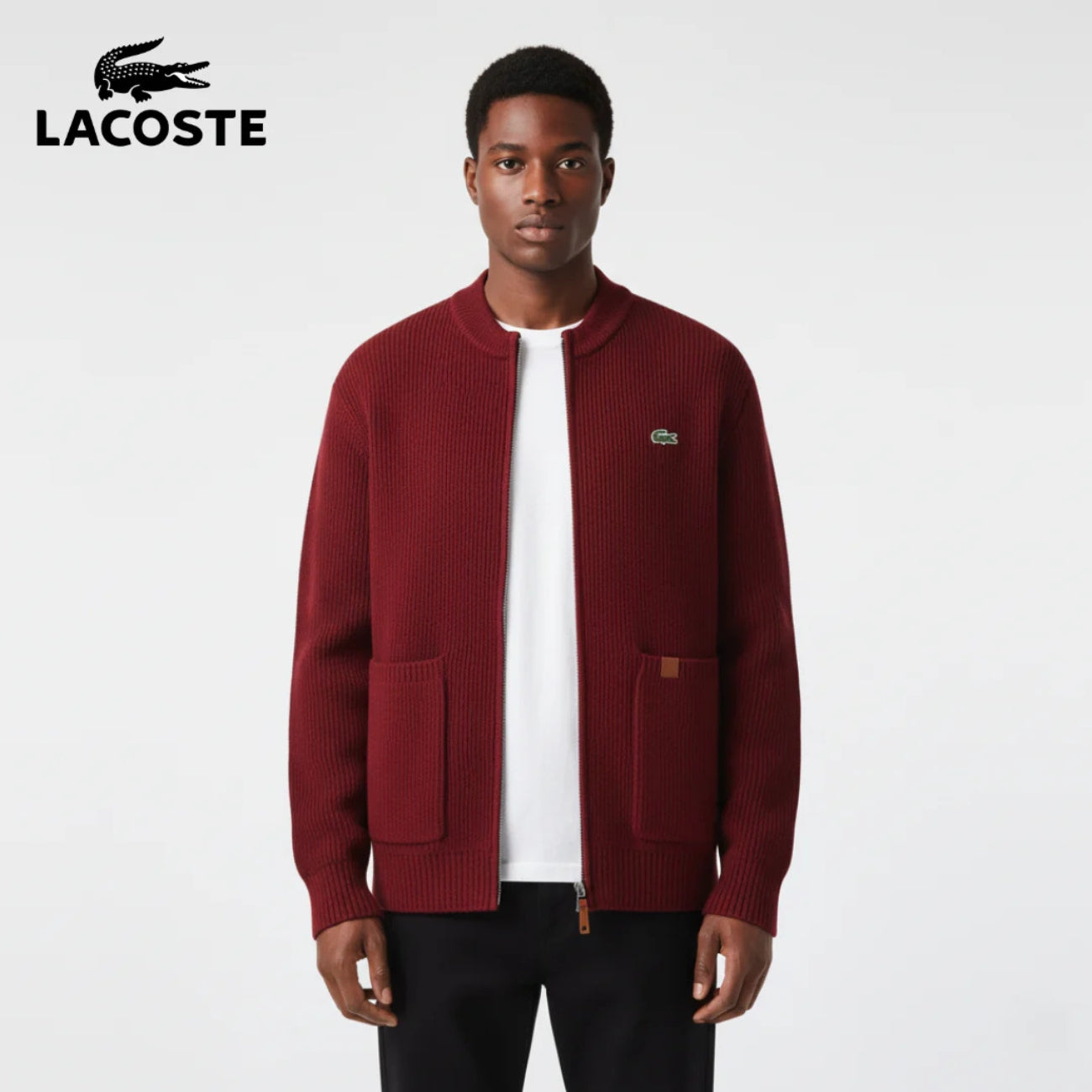 Cardigan con zip lavorato a maglia || PREZZO DI SVENDITA