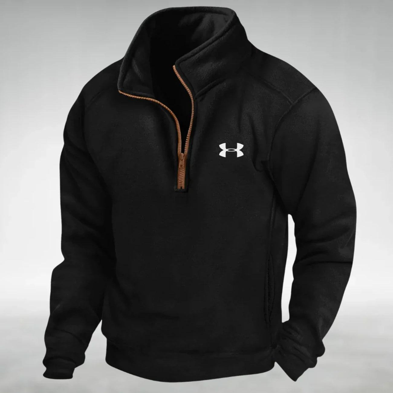 Maglione in pile con mezza zip - SALDI