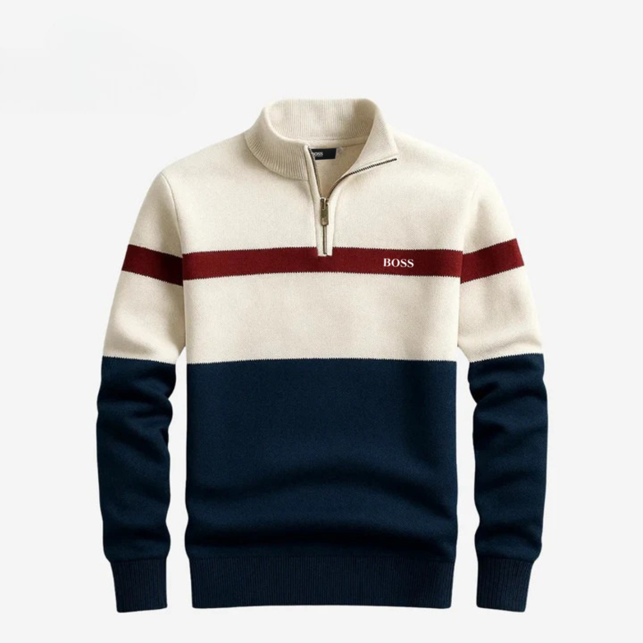 Elegante Maglione con Mezza Zip - PREZZO DI SALDO