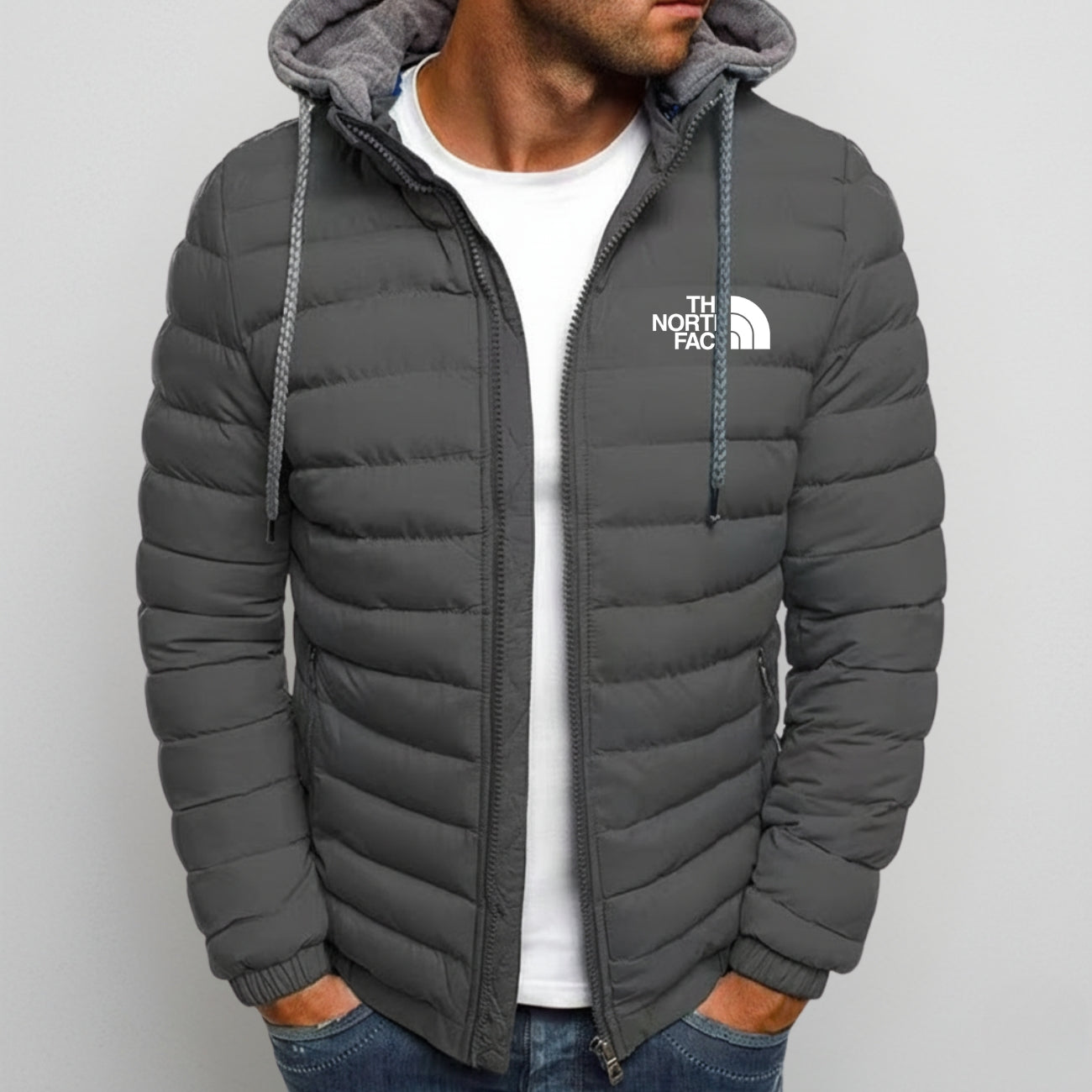 Calda giacca imbottita con cappuccio - Saldi