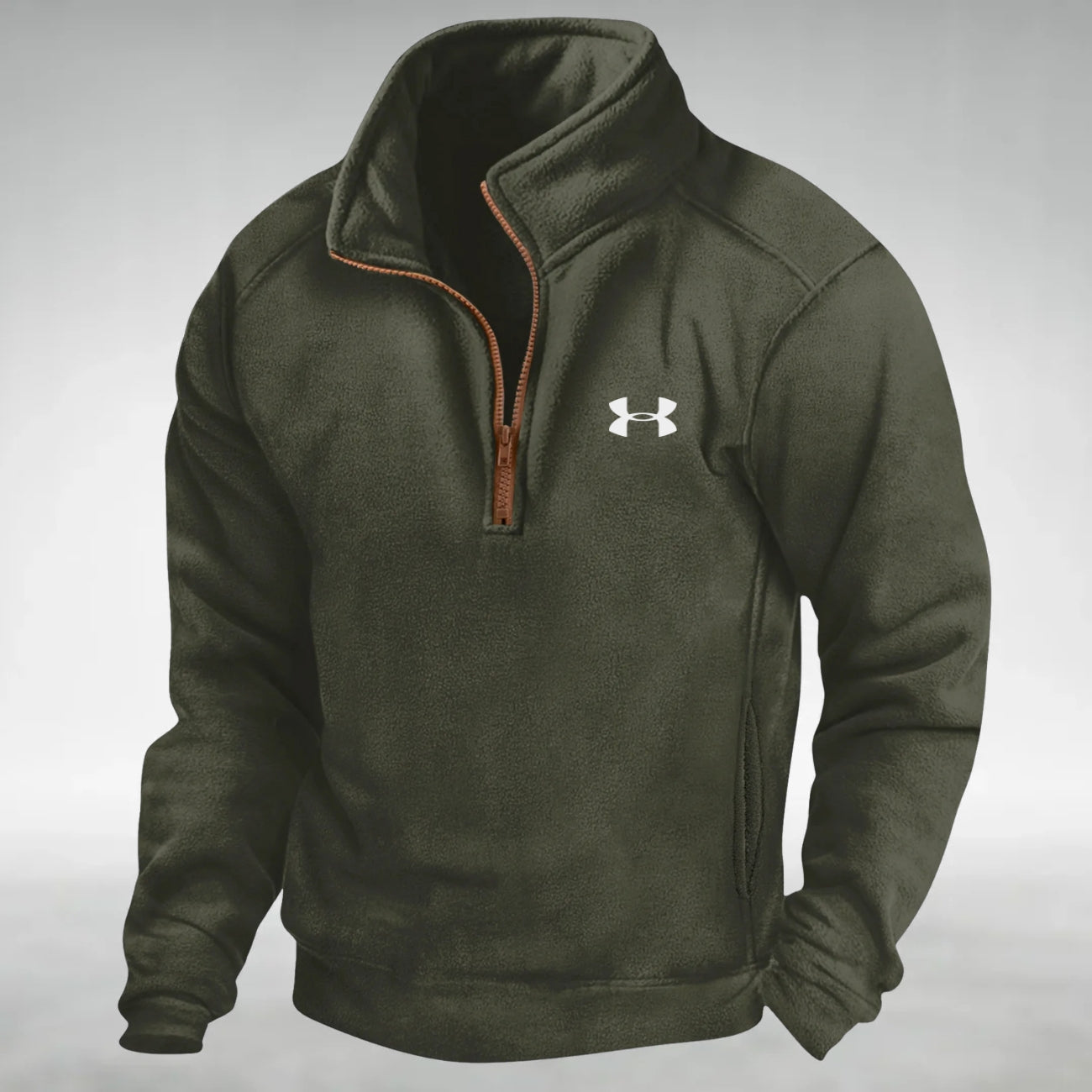 Maglione in pile con mezza zip - SALDI