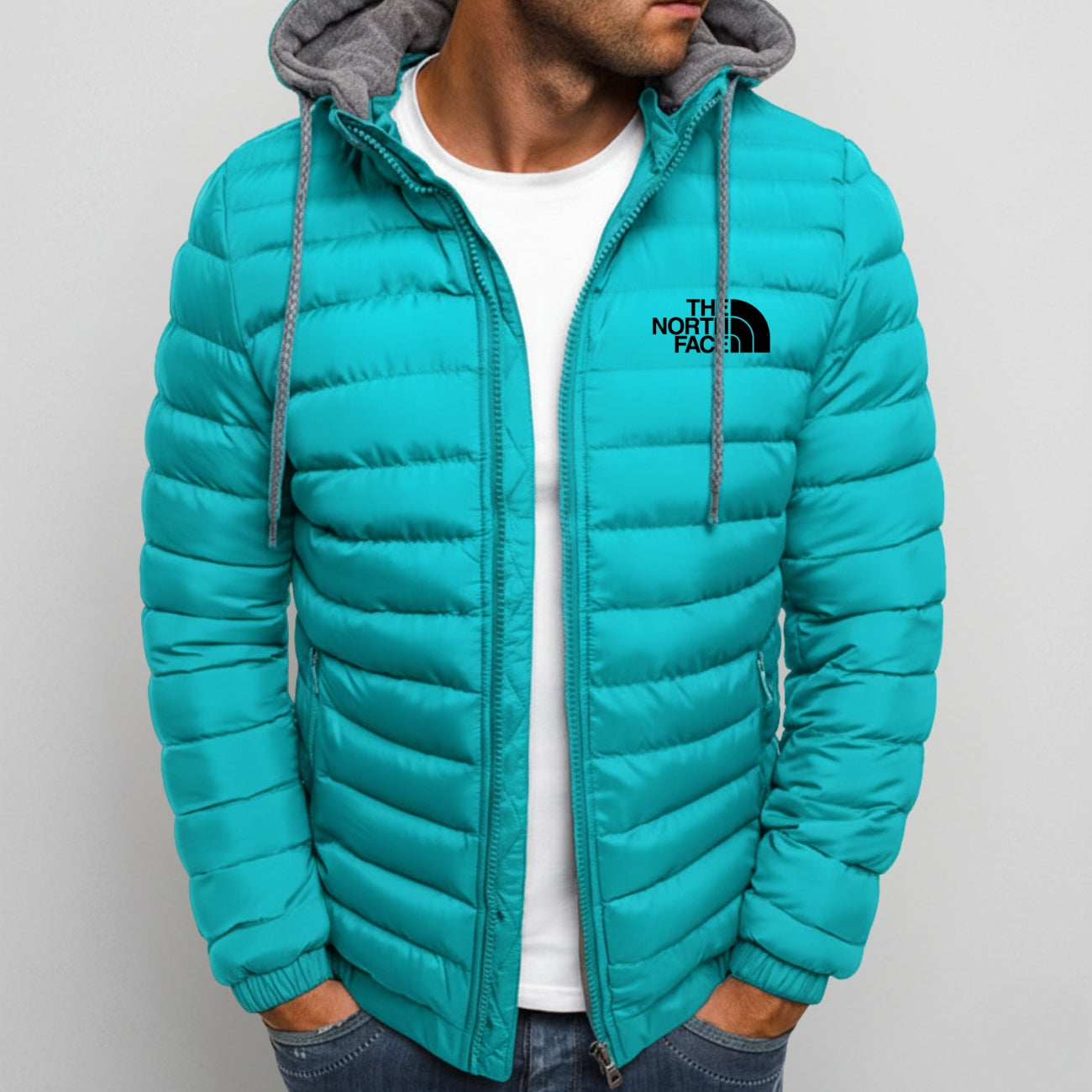 Calda giacca imbottita con cappuccio - Saldi