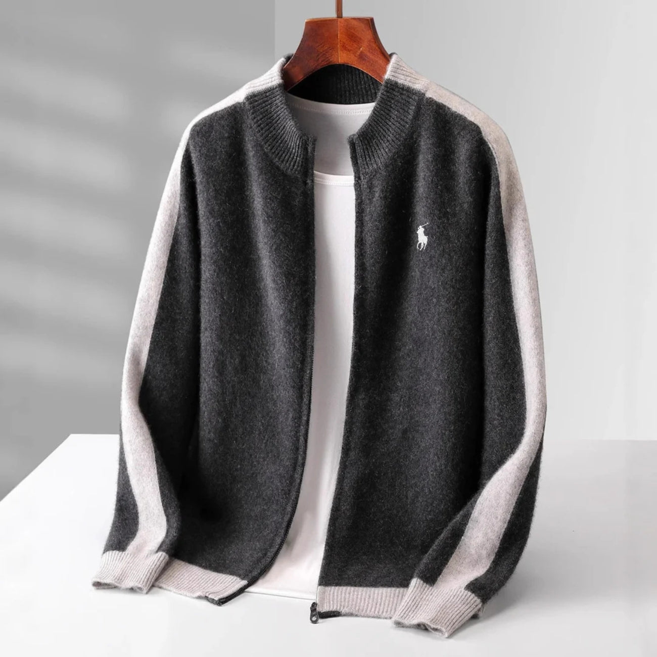"100% Cashmere" Cardigan con Cerniera - PREZZO DI LIQUIDAZIONE