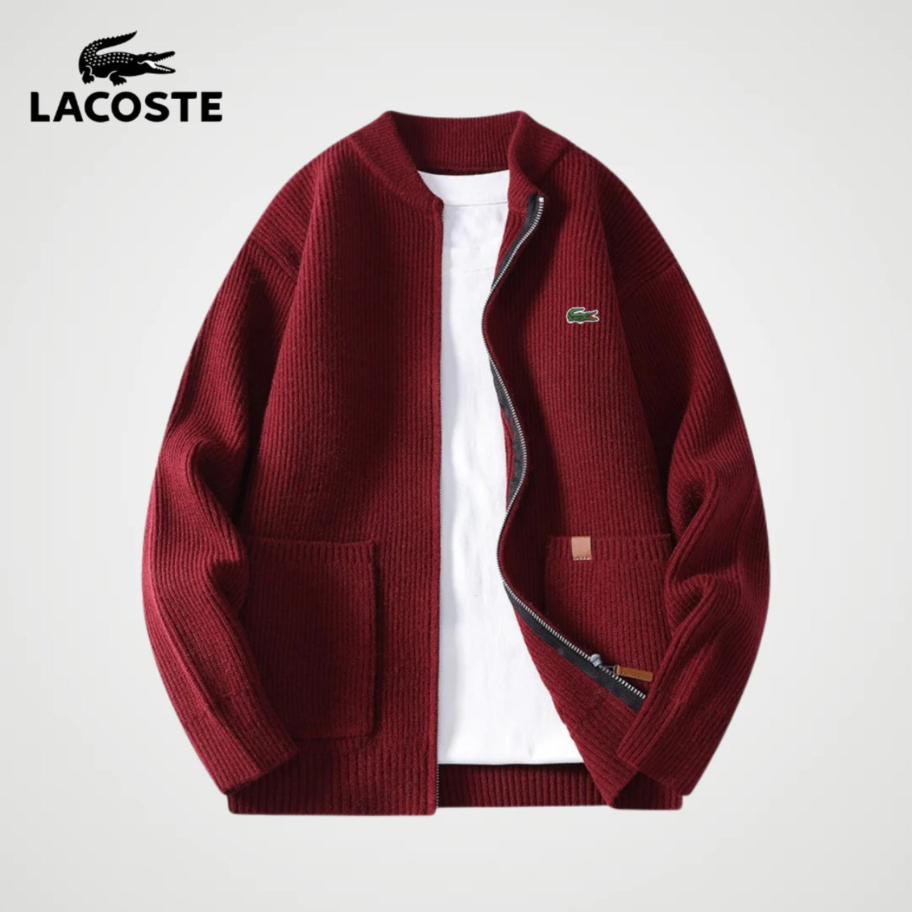 Cardigan con zip lavorato a maglia || PREZZO DI SVENDITA