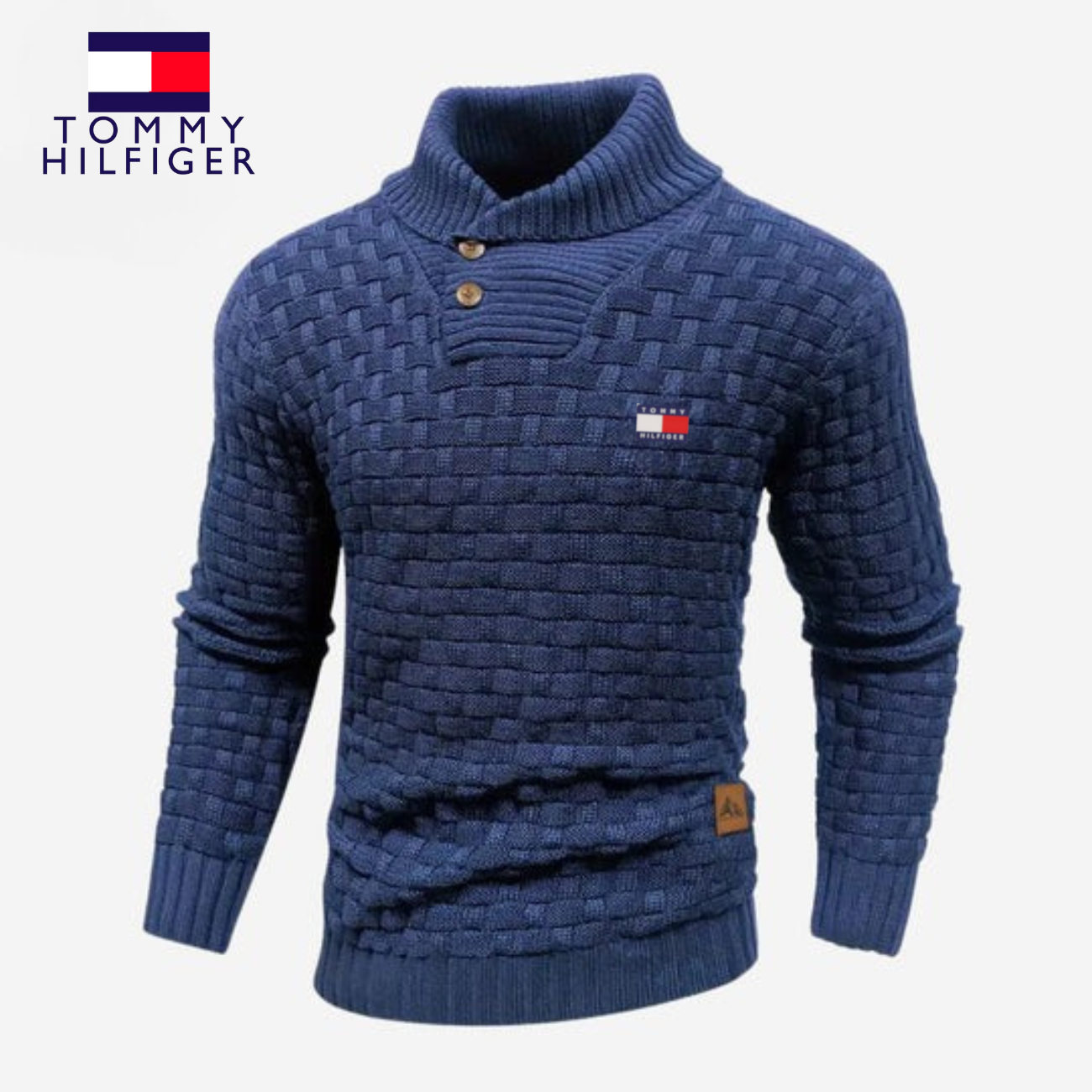 Maglione Lavorato a Maglia con Collo a Bottoni - PREZZO DI SVENDITA