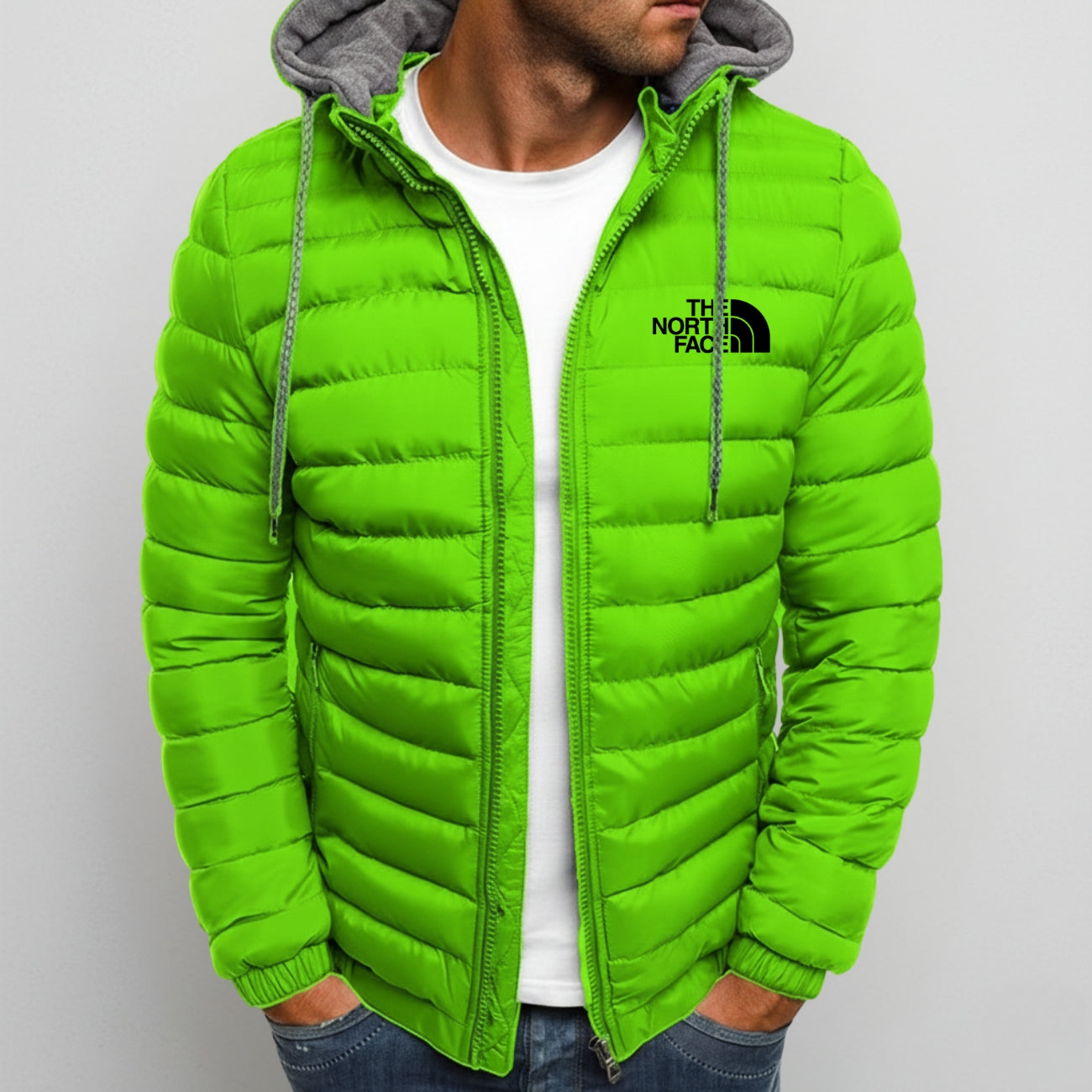 Calda giacca imbottita con cappuccio - Saldi