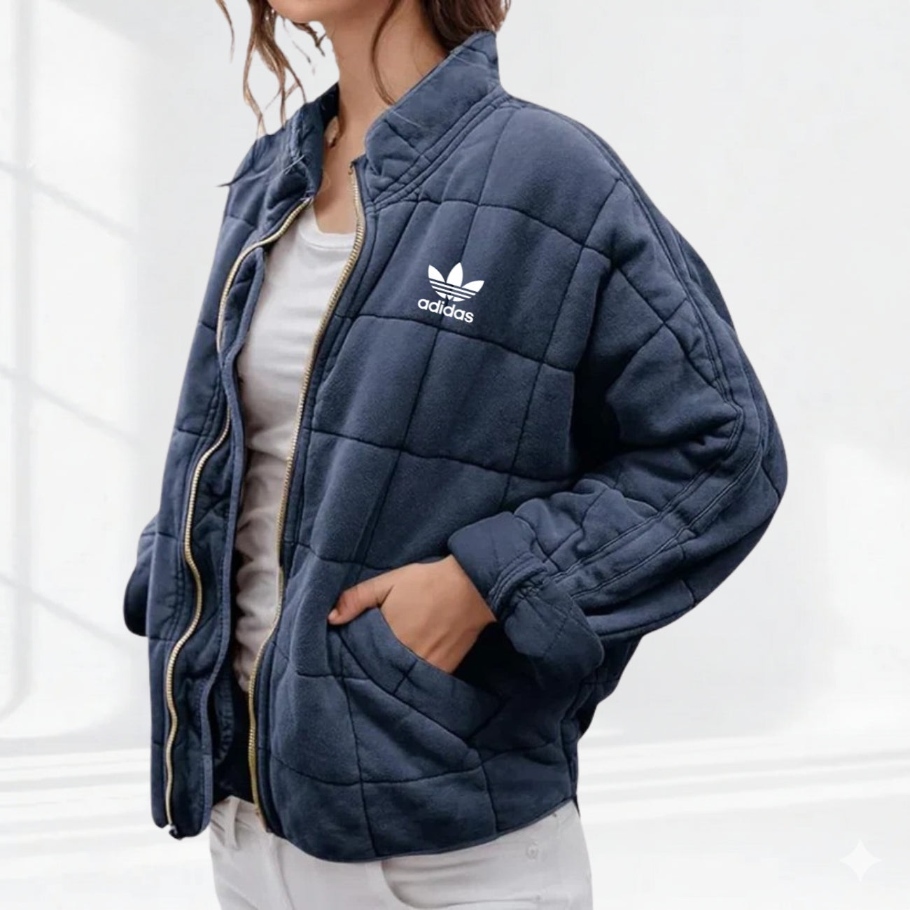 Accogliente Giacca in Pile Trapuntata - Saldi