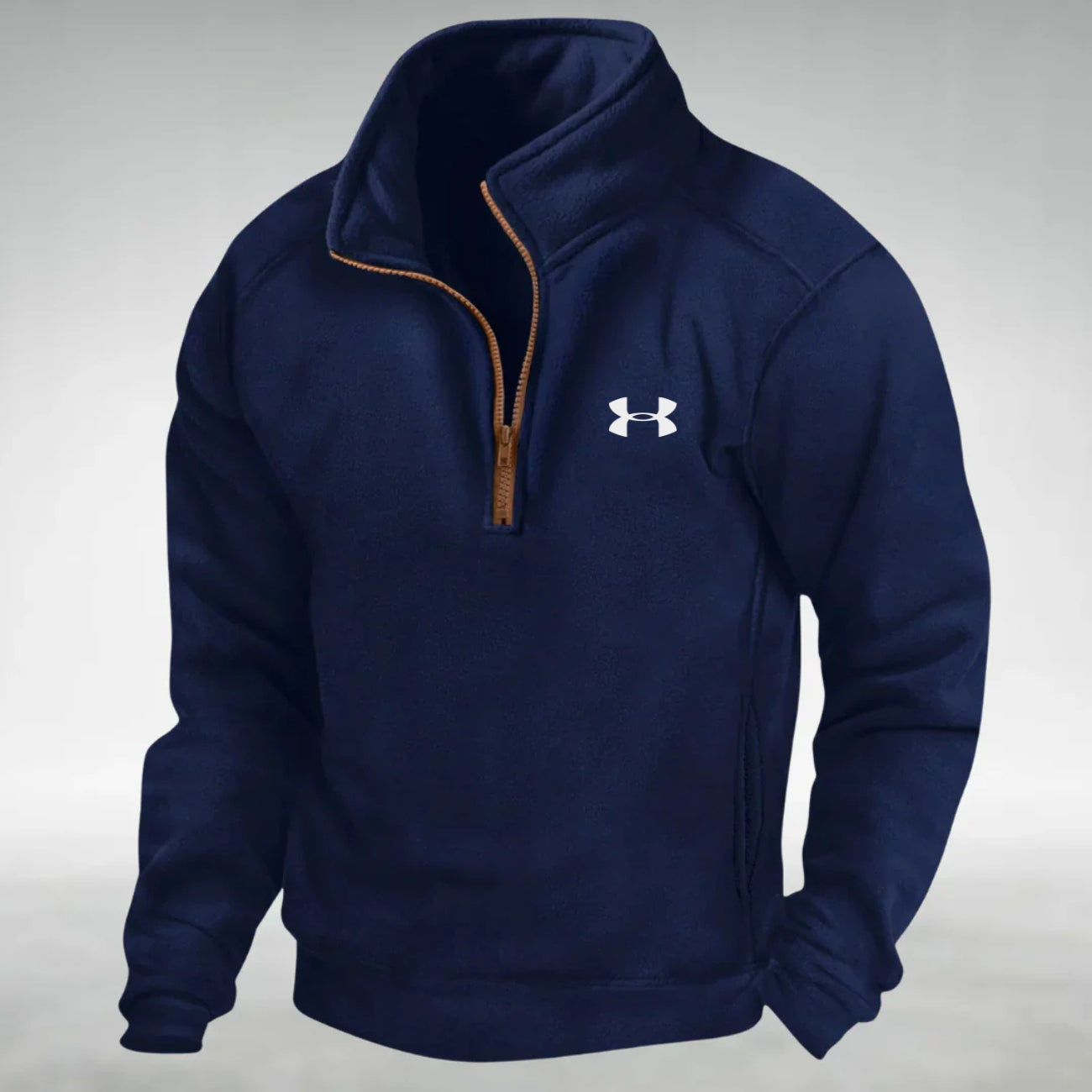 Maglione in pile con mezza zip - SALDI