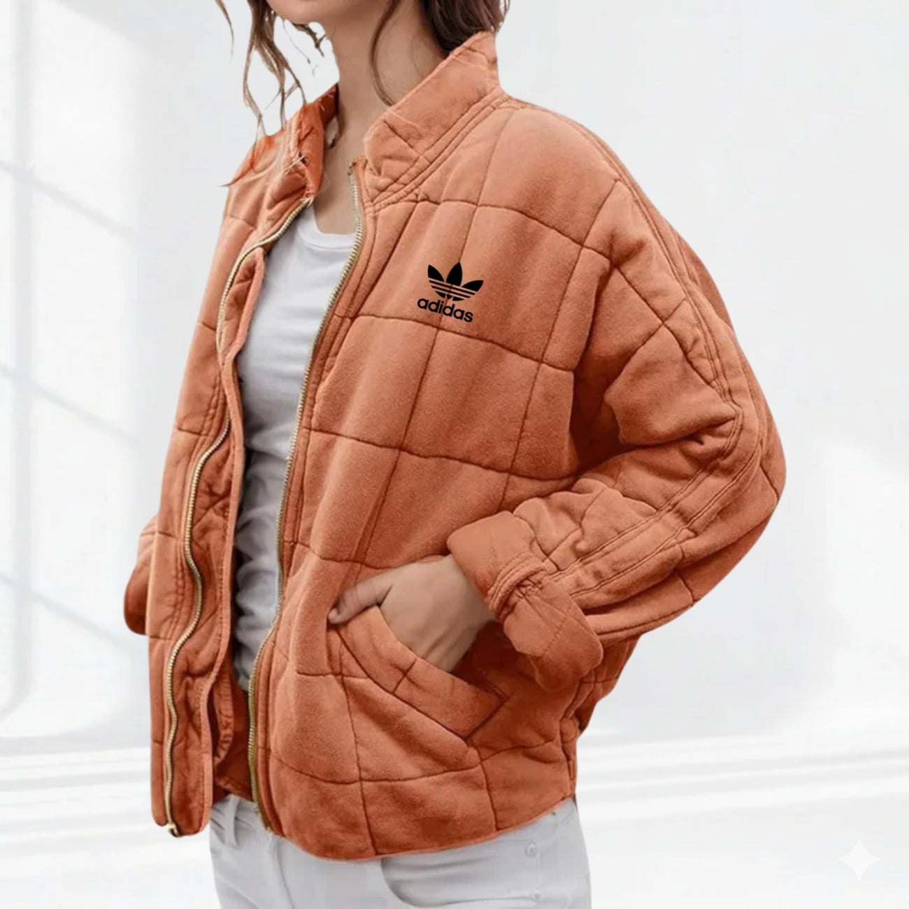 Accogliente Giacca in Pile Trapuntata - Saldi