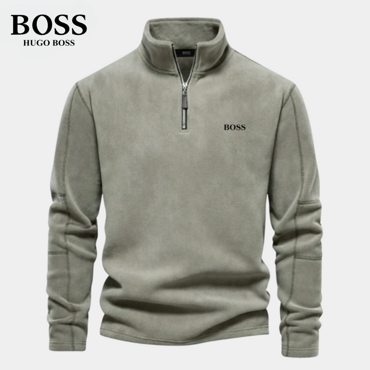 BOSS™ Half Zip Sweatshirt | In Cotone