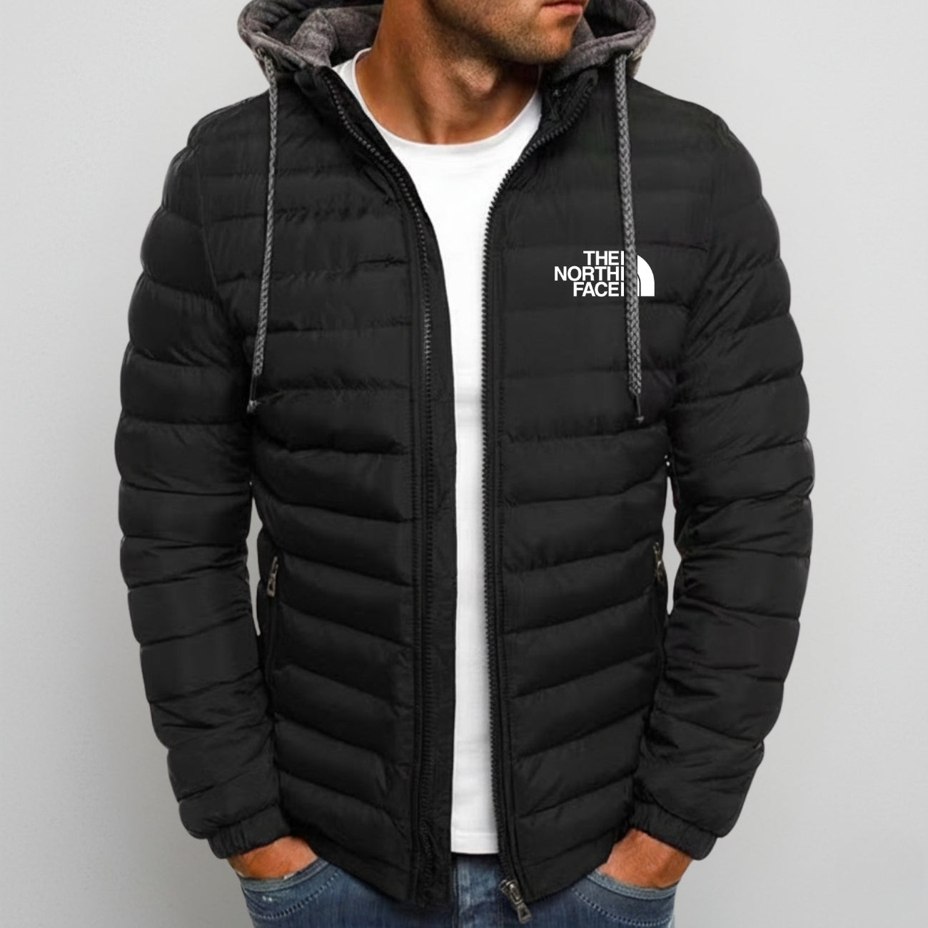 Calda giacca imbottita con cappuccio - Saldi