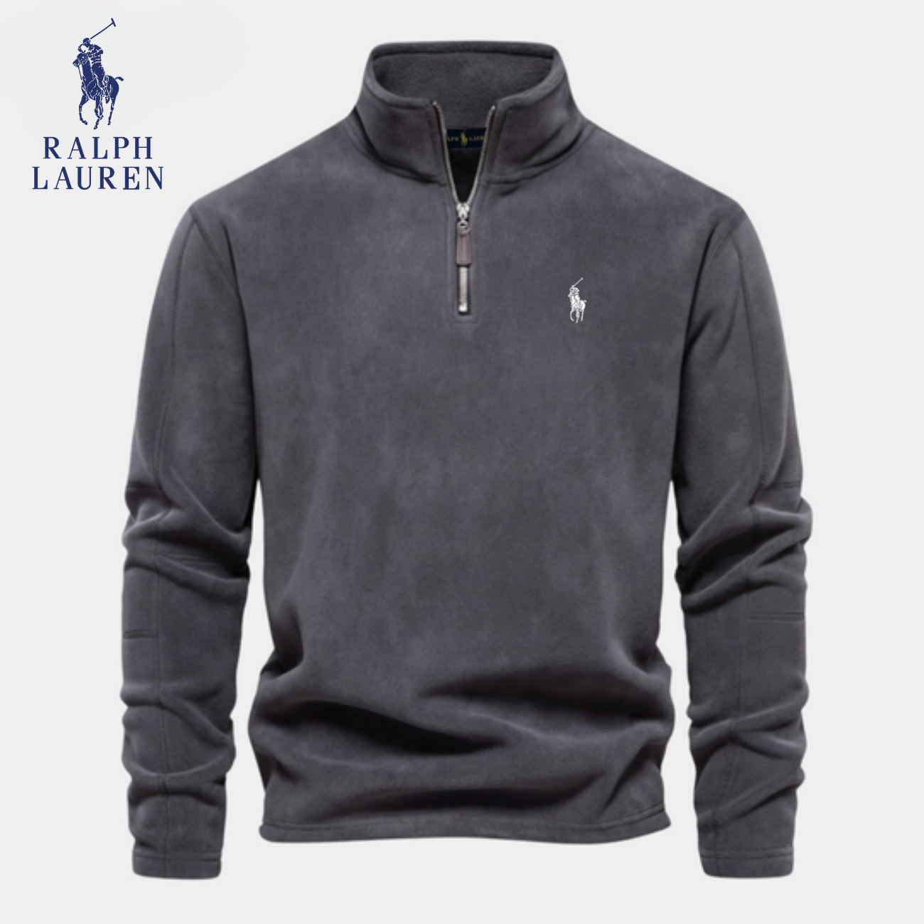 RL™ Felpa con Mezza Zip | In Cotone