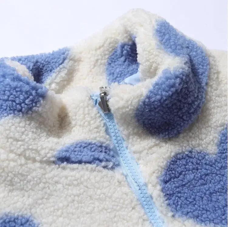 Katharina | Giacca Reversibile Morbida a Cuori