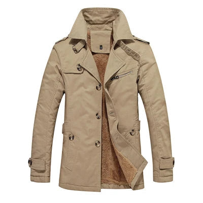 Adriano | Elegante Cappotto Trench Imbottito